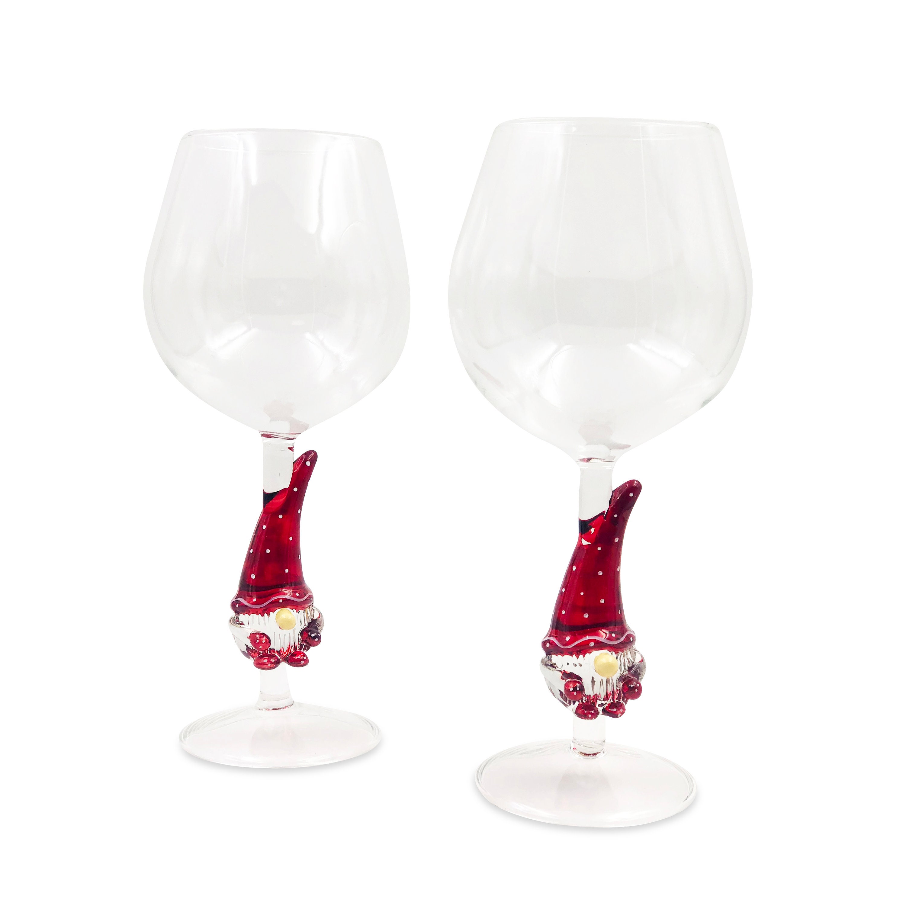 Christmas Wine Glasses Figural Gnome Stemmed Wine Glass Etsy Finland