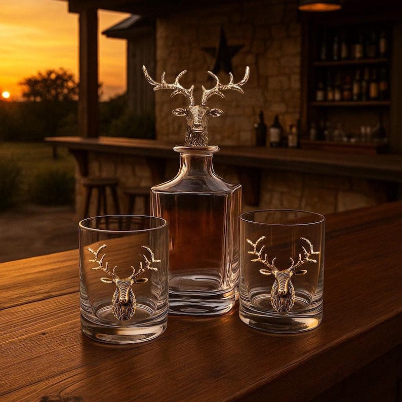 Whiskykaraffer Jaktpresenter för män Jägarpresent för män Unika karaffer Pappa Karaffpresent till jägare Presenter till jul Present till pappa bild 7