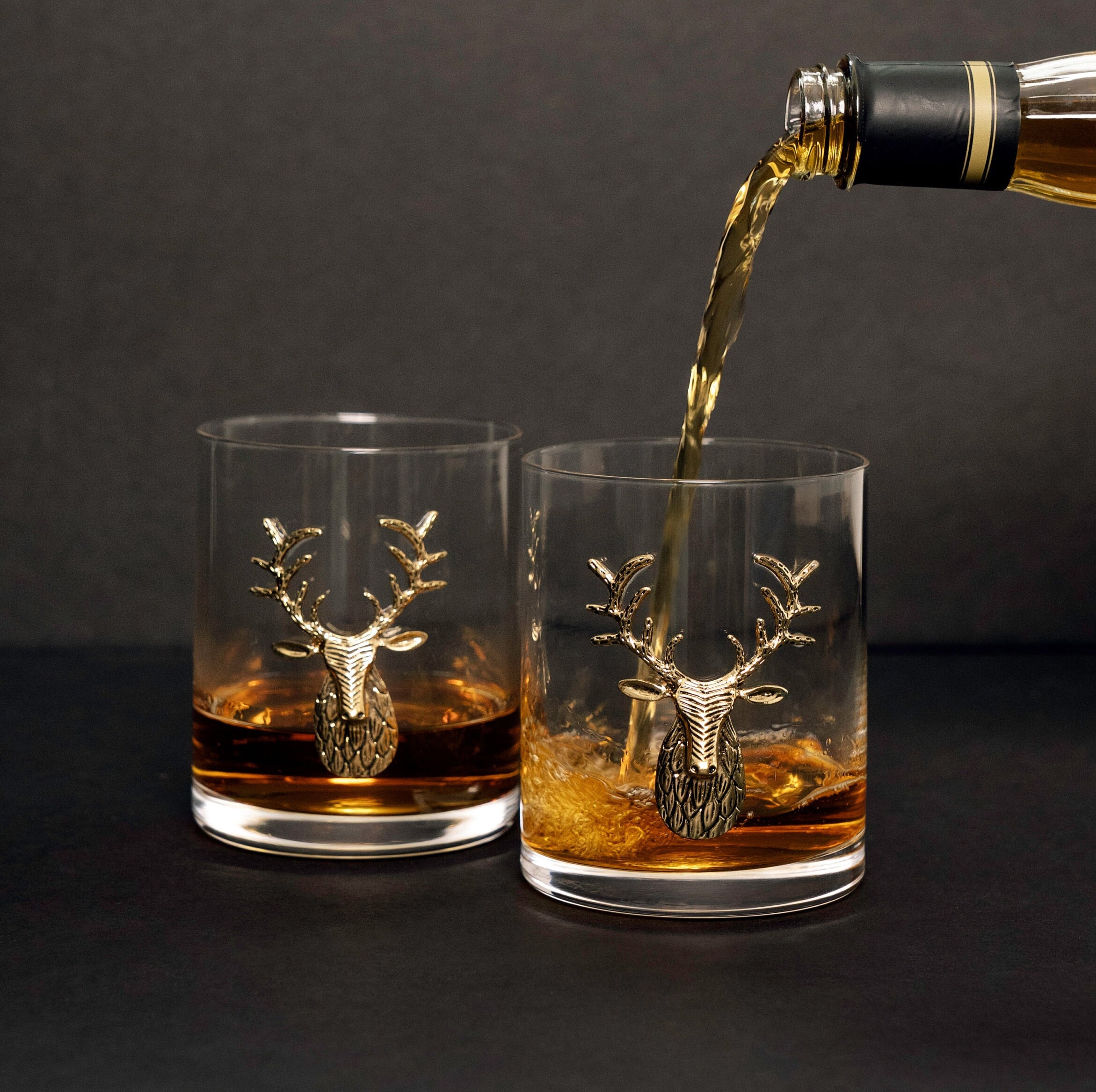 Deer Whiskey Glasses Set Old Fashioned Glasses Whiskey Glass Whiskey Gifts for Him Stag Glasses Gifts Fathers Day Gifts Whiskey Gift For Dad