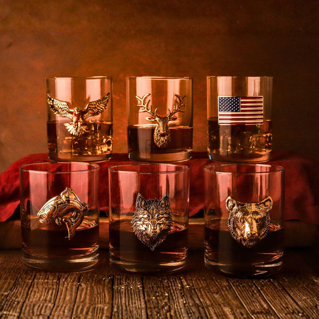Wolf Whiskey Glasses Old Fashioned Glasses Whiskey Glass Whiskey