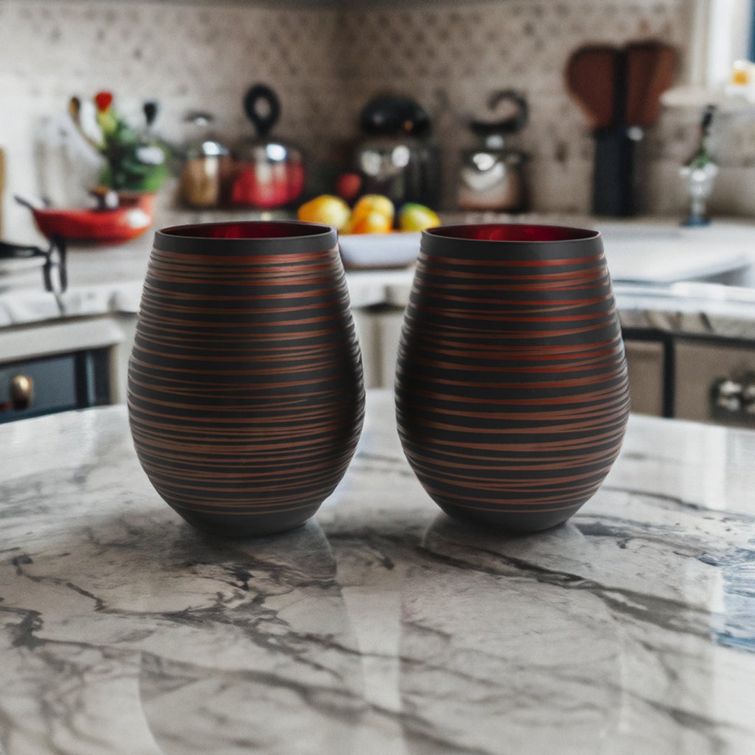 Black Drinking Glasses Black Cups Black Wine Glasses Black Tumbler ...