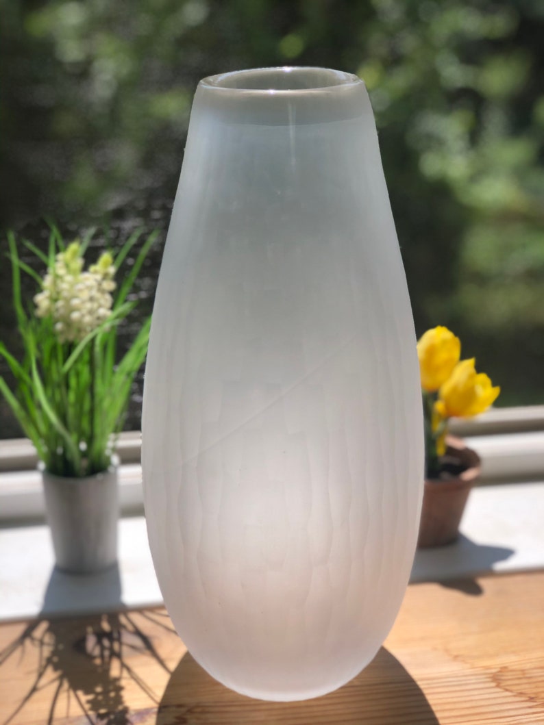 Vases for Flowers Clear Glass Vase Unique Vases Tall Farmhouse Vases Modern Vase Pampas Grass Vase Large Vase Handmade Vase 画像 7