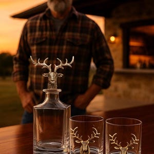 Whiskykaraffer Jaktpresenter för män Jägarpresent för män Unika karaffer Pappa Karaffpresent till jägare Presenter till jul Present till pappa bild 5