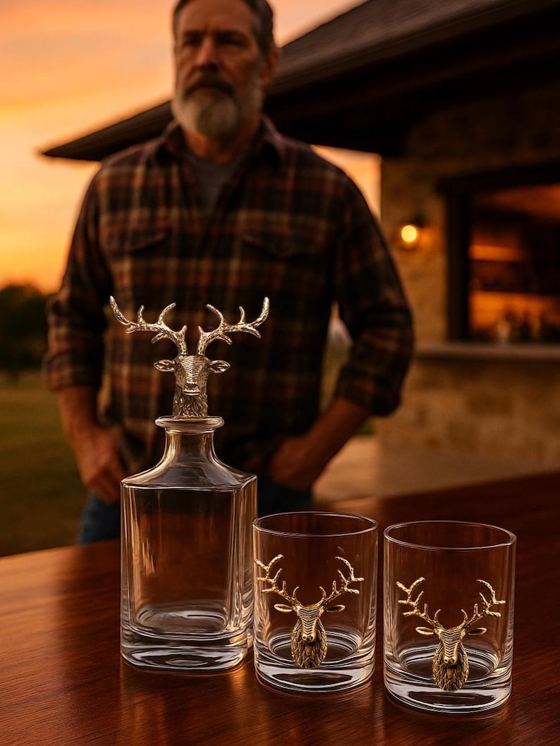 Whiskykaraffer Jaktpresenter för män Jägarpresent för män Unika karaffer Pappa Karaffpresent till jägare Presenter till jul Present till pappa bild 5