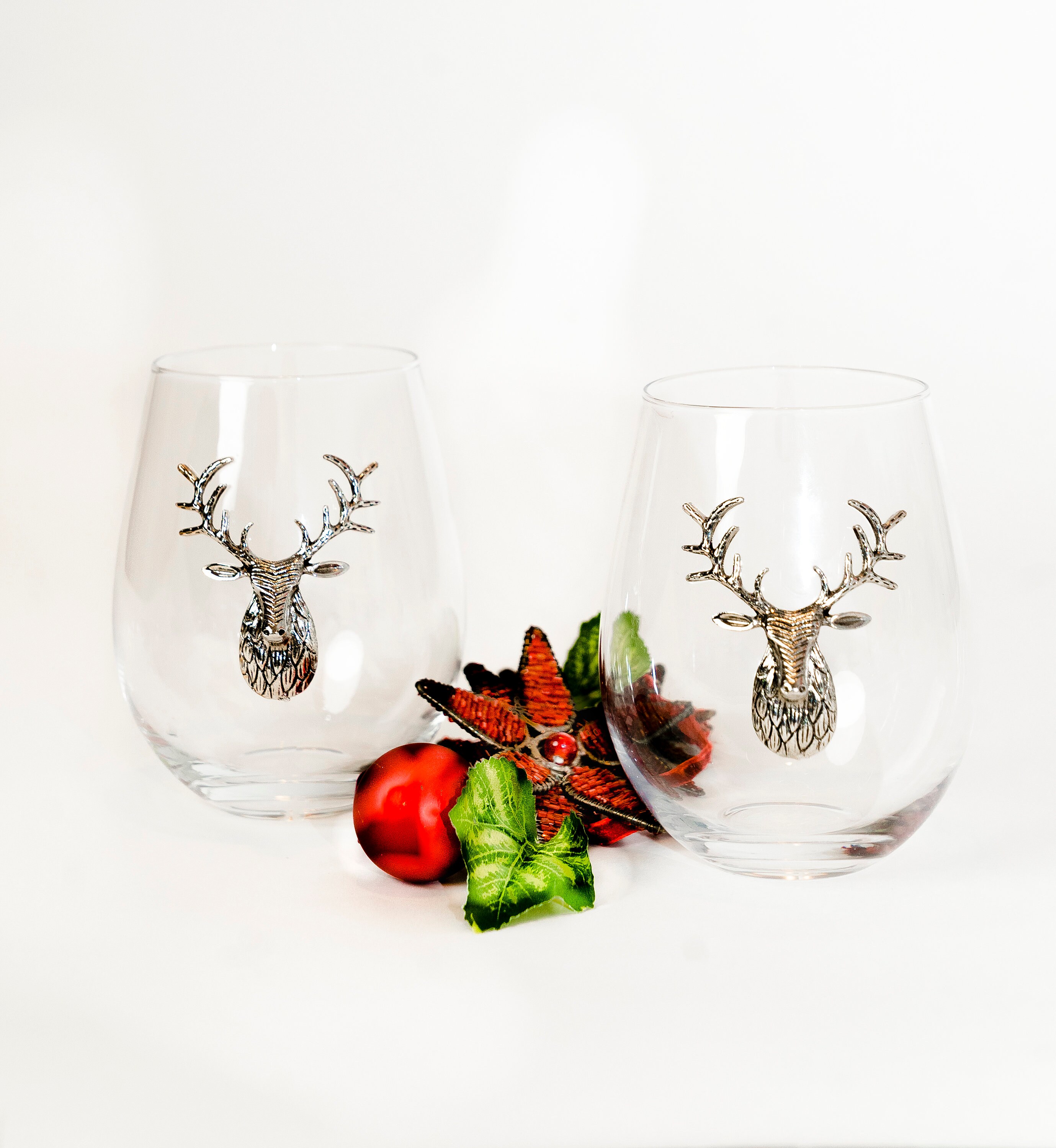 Silver Stag Wine Glass Deer Wine Glasses Gifts for Her Etsy