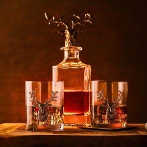 Whiskykaraffer Jaktpresenter för män Jägarpresent för män Unika karaffer Pappa Karaffpresent till jägare Presenter till jul Present till pappa bild 1