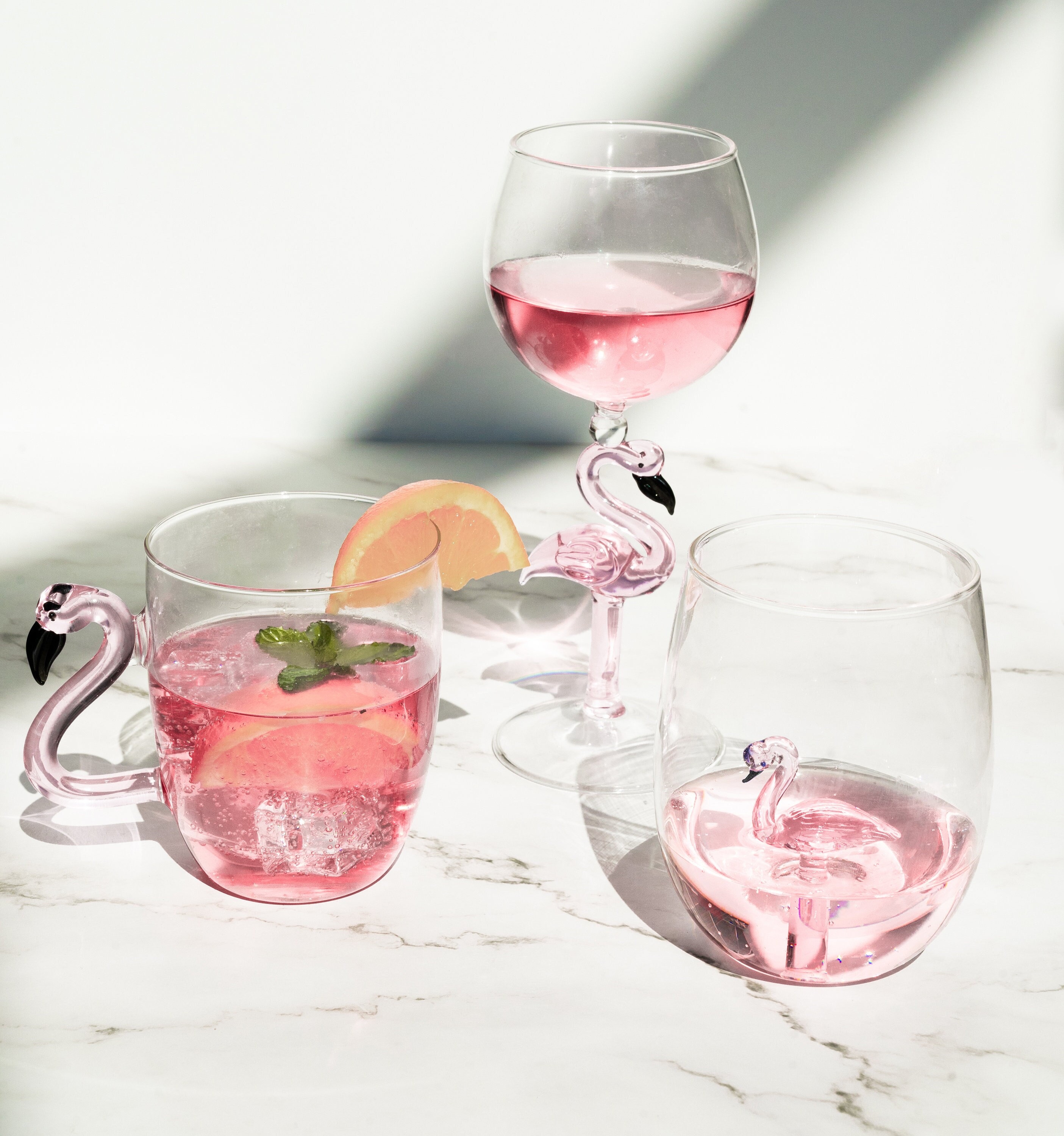 Pink Gnome Unique Wine Gifts for Women Stemless Pretty Unique
