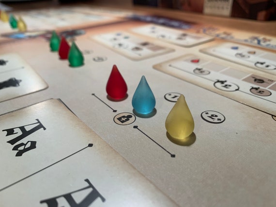 Gutenberg ink droplets (board game tokens)