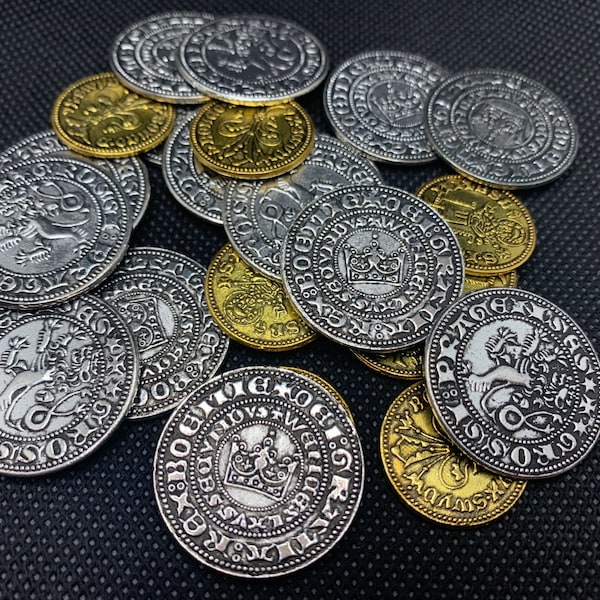 Medieval coin set (for board games, larp etc)