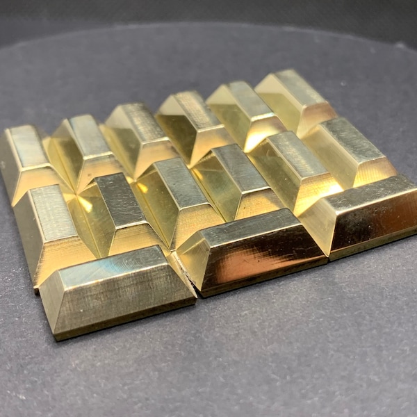 Metal gold bars for board games (Wyrmspan, Golem, Tekhenu, Tzolk'in, Teotihuacan, Stone Age, Marco Polo)