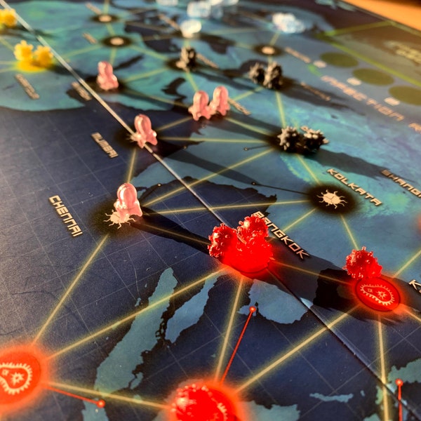 Pandemic Board Game: Custom 3D printed tokens