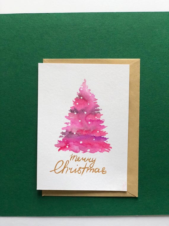水彩クリスマスカード手作り、カスタムクリスマスカード、クリスマス