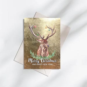 Cartes de Noël aquarelles faites main, cartes aquarelles originales, carte de sapin de Noël, impressions de cartes aquarelles