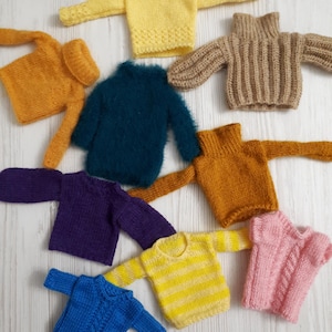 Doll Clothing Clothes for doll - sweater for doll 11.5 - 12 inch, doll knitted sweater, Fashion doll clothes made to move fashionistas