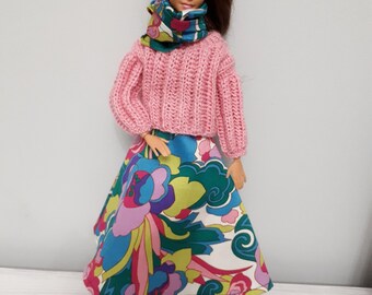 Conjunto de ropa para muñecas Barbie de 11,5 a 12 pulgadas, look total 3 en 1, ropa de moda para muñecas Barbie, hecha para moverse.