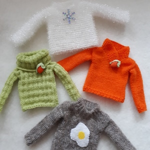 Doll Clothing Clothes for doll - sweater for doll 11.5 - 12 inch, doll knitted sweater, Fashion doll clothes made to move fashionistas