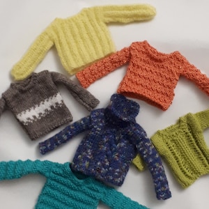 Doll Clothing Clothes for doll - sweater for doll 11.5 - 12 inch, doll knitted sweater, Fashion doll clothes made to move fashionistas