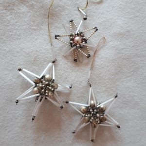 Antique Gablonz glass beads Czech Christmas ornament handmade collectible christmas star Holiday Xmas Gift, home Decor, retro decorations