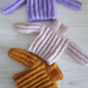 Doll Clothing Clothes for doll - sweater for doll 11.5 - 12 inch, doll knitted sweater, Fashion doll clothes made to move fashionistas
