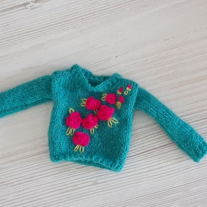 Doll Clothing Clothes for doll - sweater for doll 11.5 - 12 inch, doll knitted sweater, Fashion doll clothes made to move fashionistas