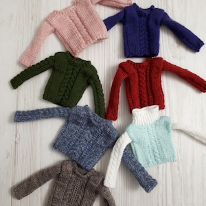 Doll Clothing Clothes for doll - sweater pullover for doll 11.5 - 12 inch, doll knitted sweater, Fashion doll clothes made to move knitwear