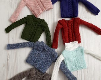 Doll Clothing Clothes for doll - sweater pullover for doll 11.5 - 12 inch, doll knitted sweater, Fashion doll clothes made to move knitwear