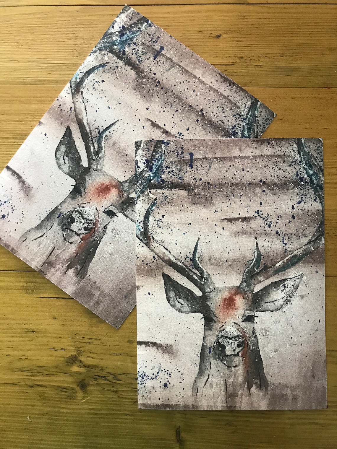 Stag Painting. Stag Artwork. Gift Ideas. Wall Art. Home Decor Etsy