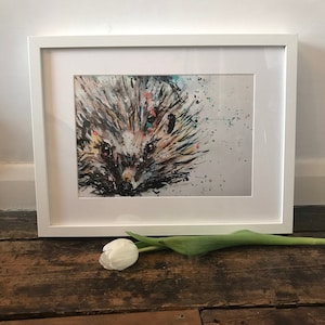 hedgehog print, nursery print, animal picture, art print, wall art