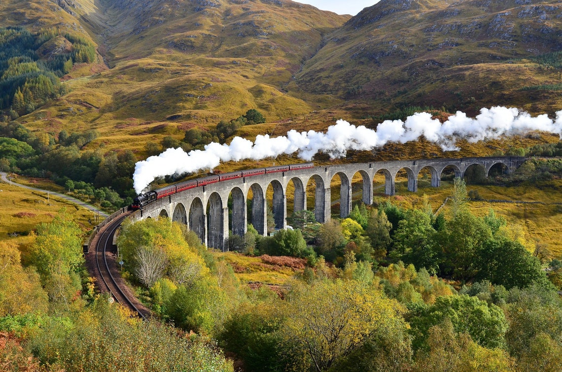 Glenfinnan Viaduct Glenfinnan Scotland 4K Photographic Print Etsy