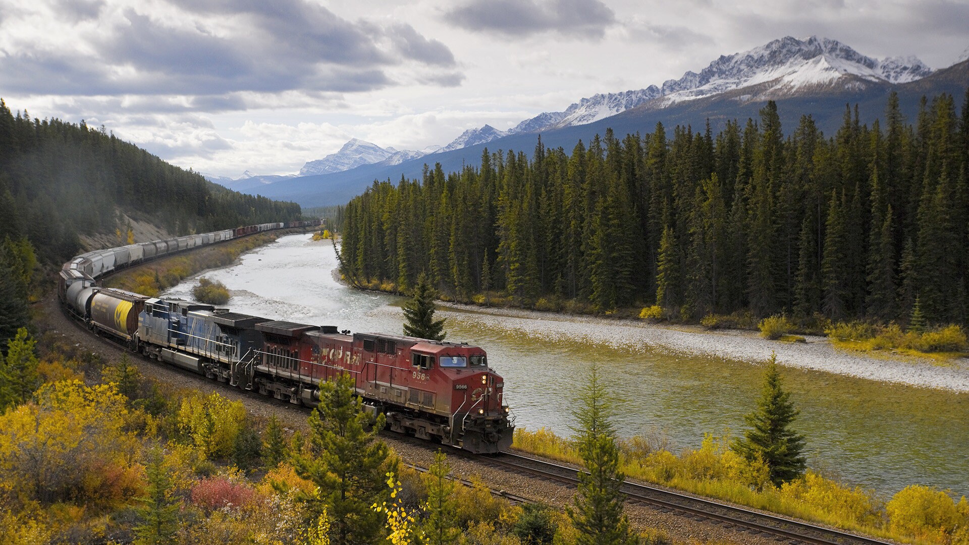 Train in Alberta Banff National Park 4K Etsy