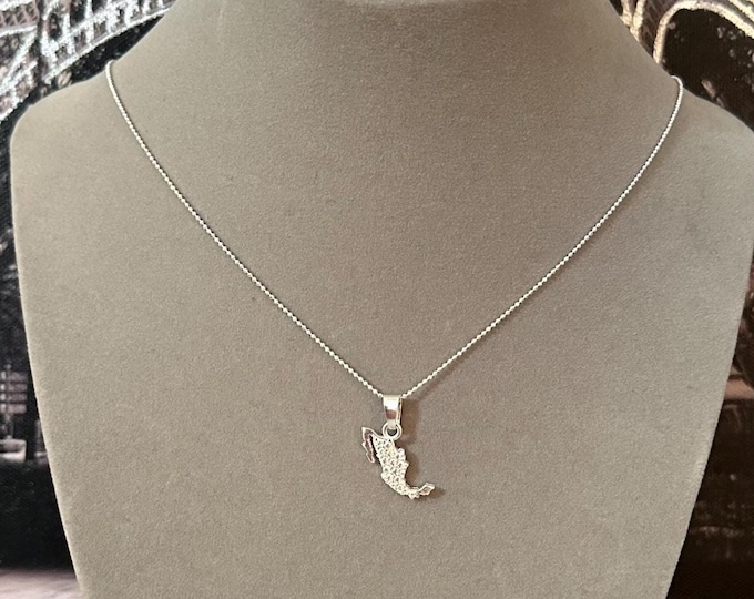 chain with map of Mexico pendant