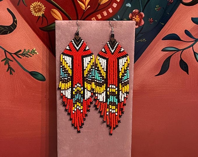 Aztec tribal earrings