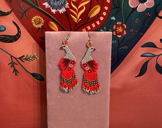 Handmade Peacock Earrings