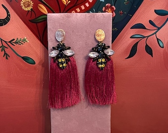 Handmade bee earrings