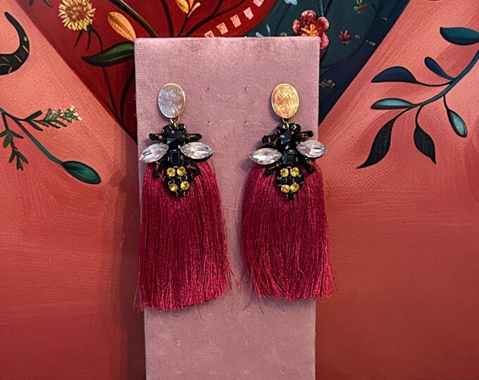 Handmade bee earrings