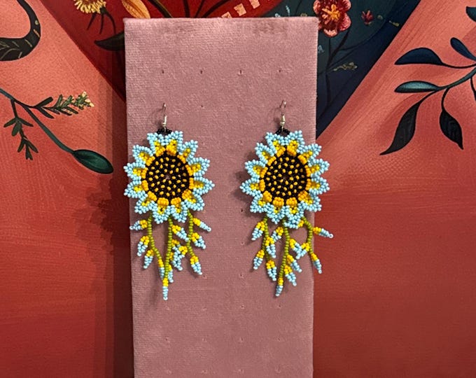 Sun flower earrings