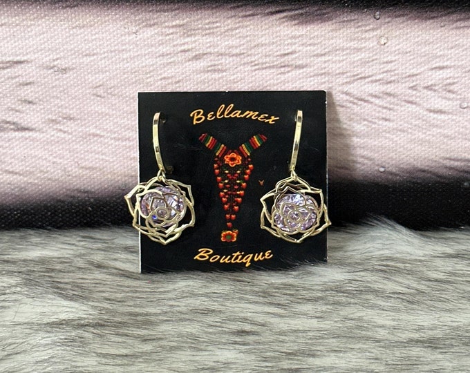 Crystal Flower Earrings