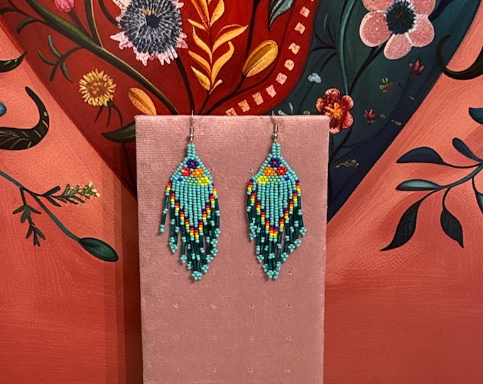 Bohemian flower earrings