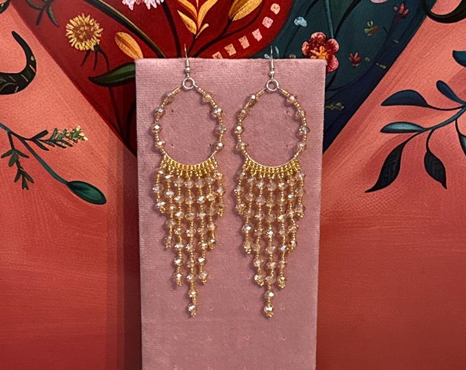 Crystal hoop earrings