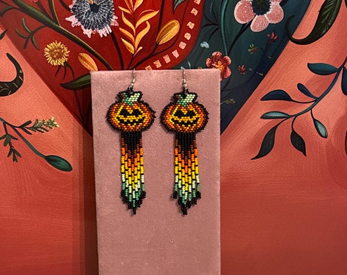 Spooky pumpkin earrings