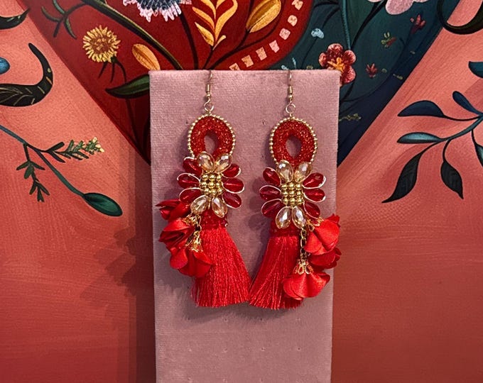 Crystal earrings 4 options in 1