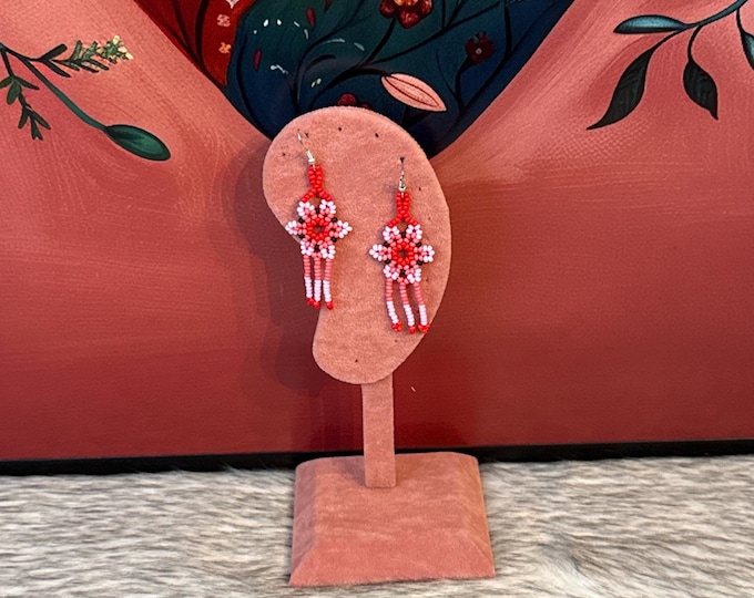 Huichol flower earrings