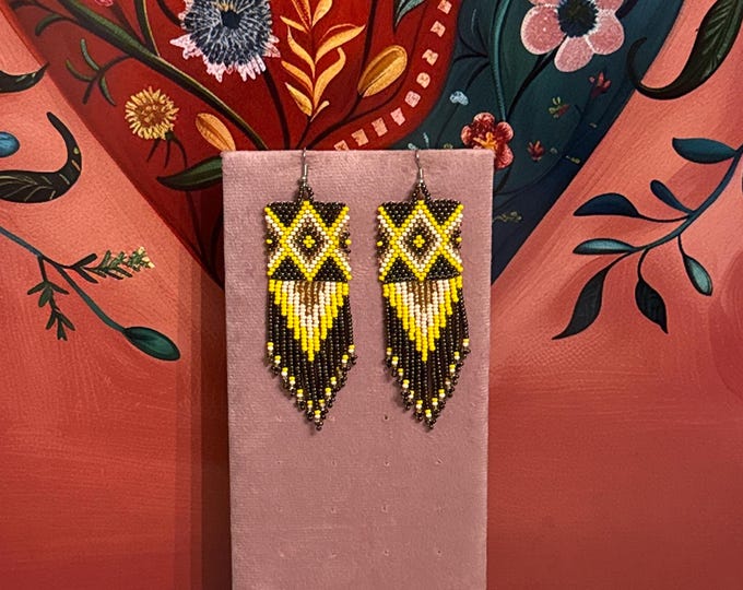 Aztec tribal earrings