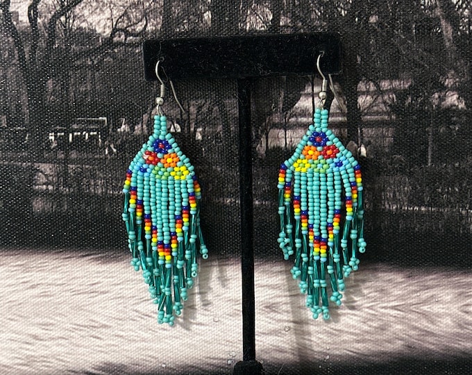 Bohemian flower earrings