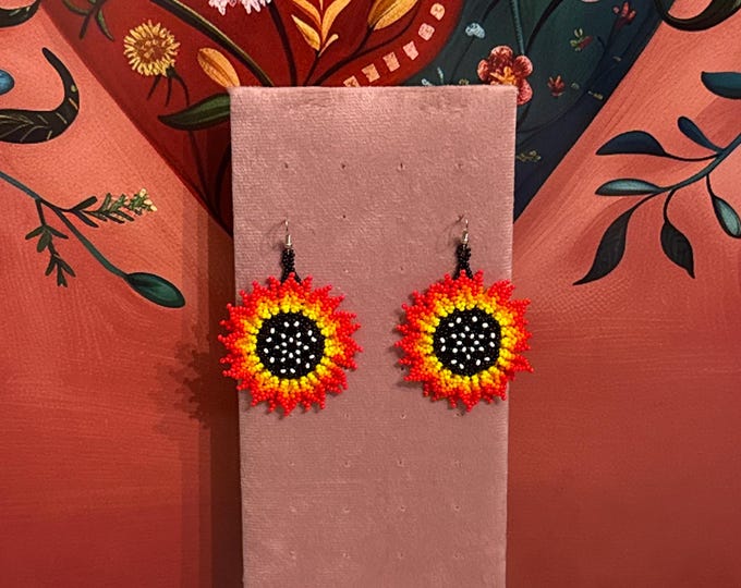 Sunflower earrings