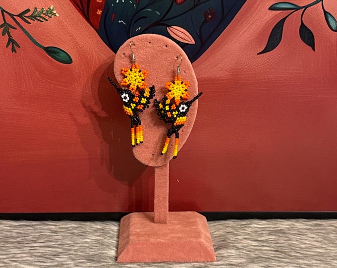 Handmade hummingbird earrings