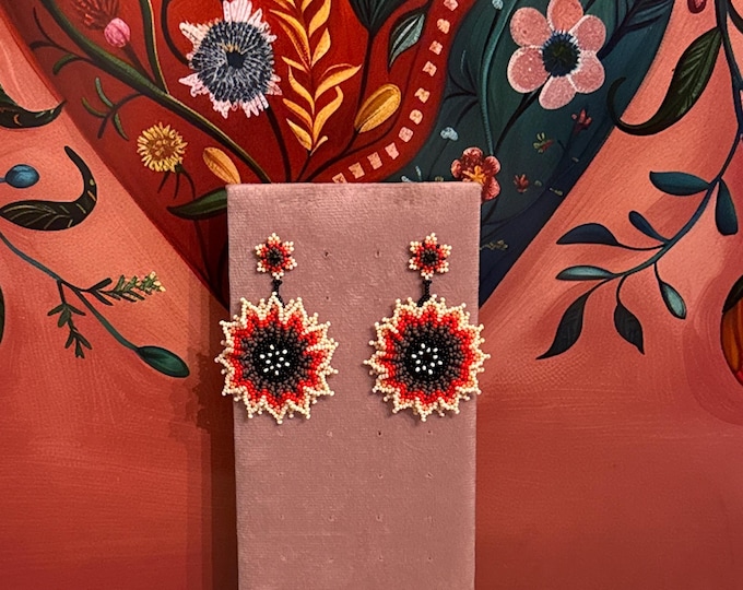 Sunflower stud earrings