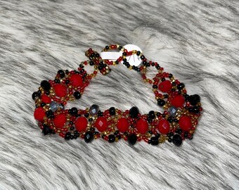 handmade bracelet with Czech crystal