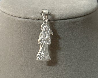 Colgante de la santa muerte en plata 925