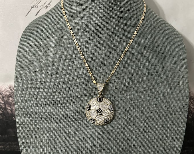 Chain with soccer ball pendant